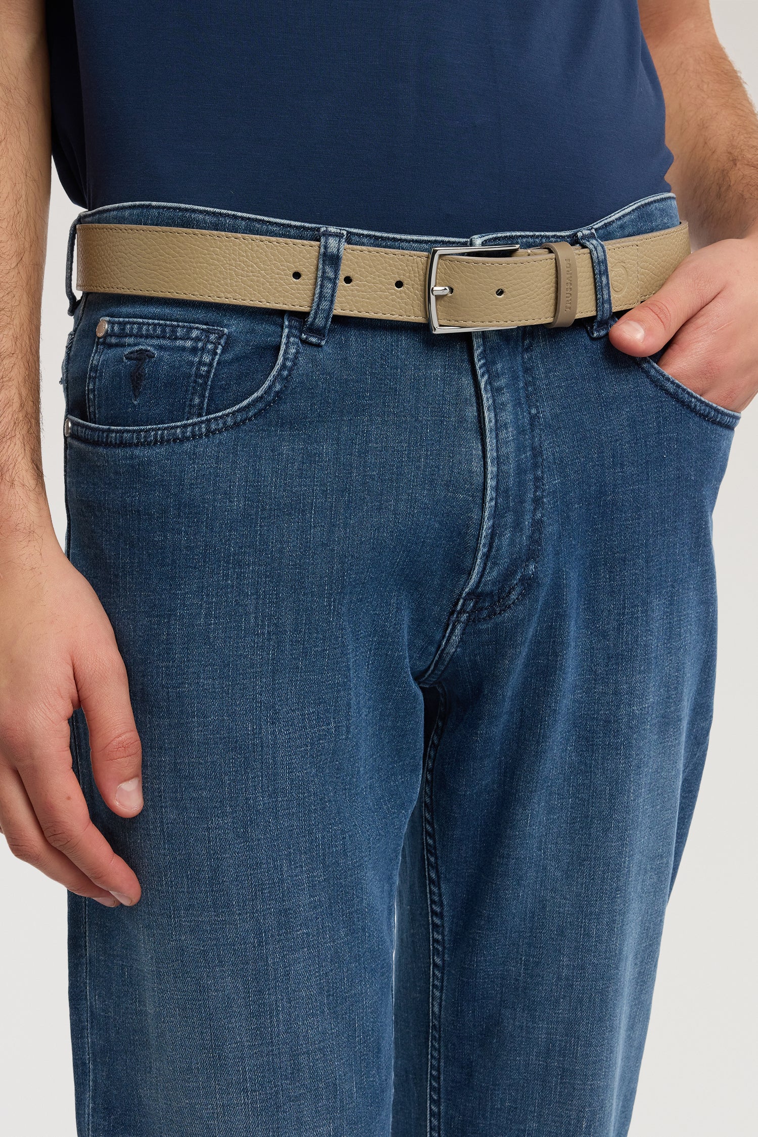 Essential hammered leather belt - Image 4