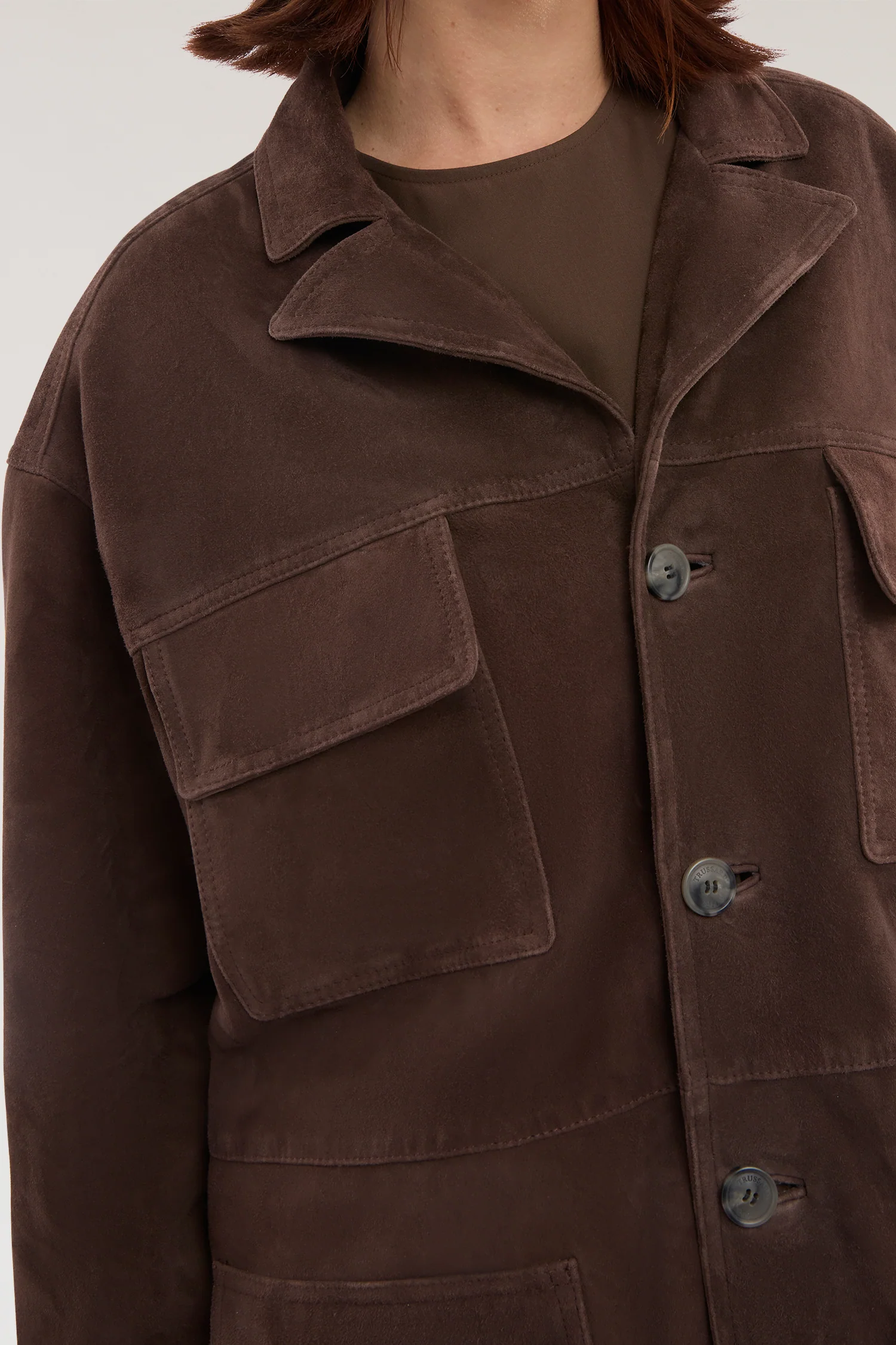 Jacket with suede pockets - Image 3