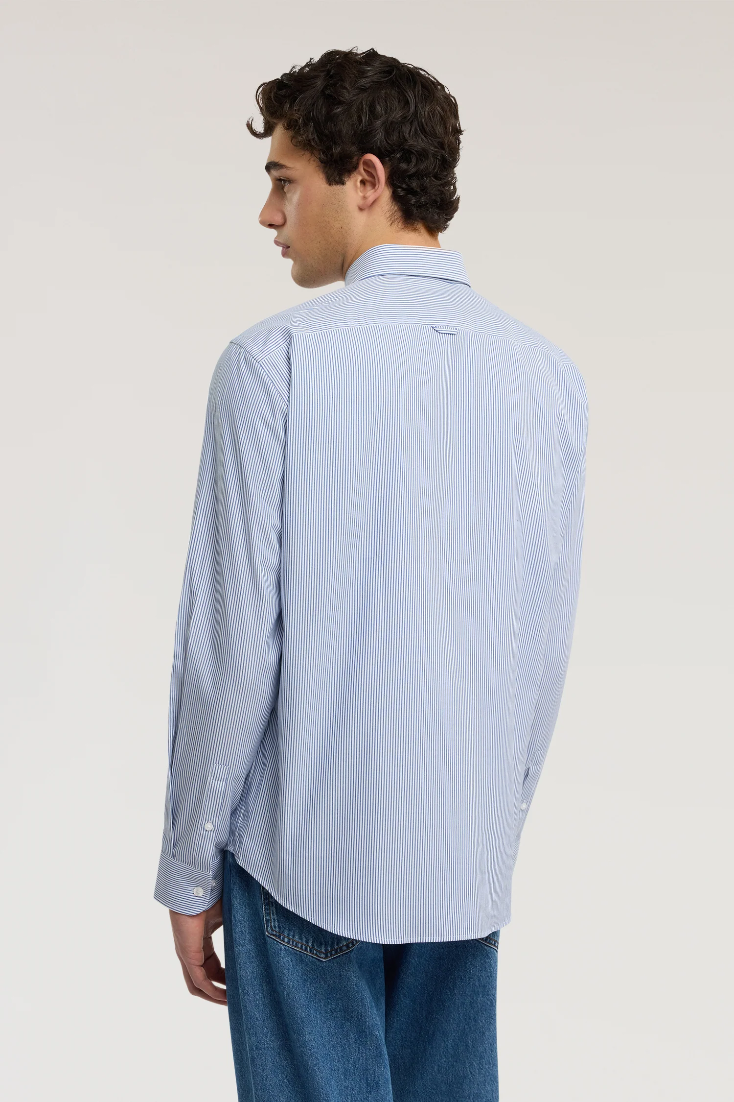 Regular fit striped shirt easy to iron - Image 3