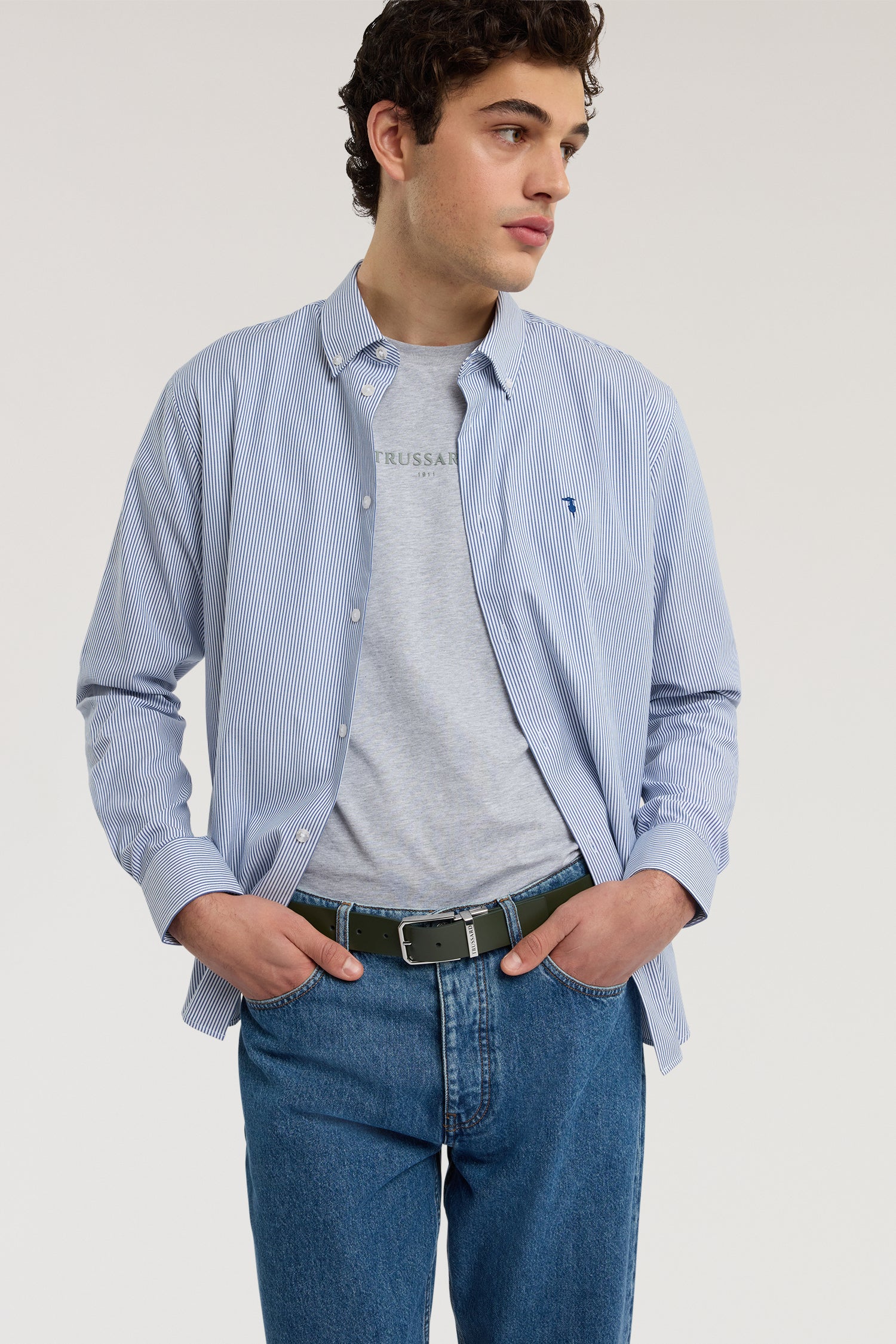 Regular fit striped shirt easy to iron - Image 4