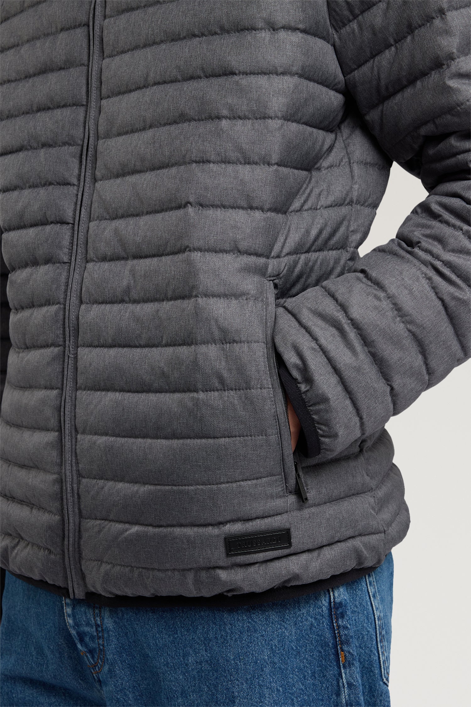 Reversible padded jacket in stretch nylon - Image 4