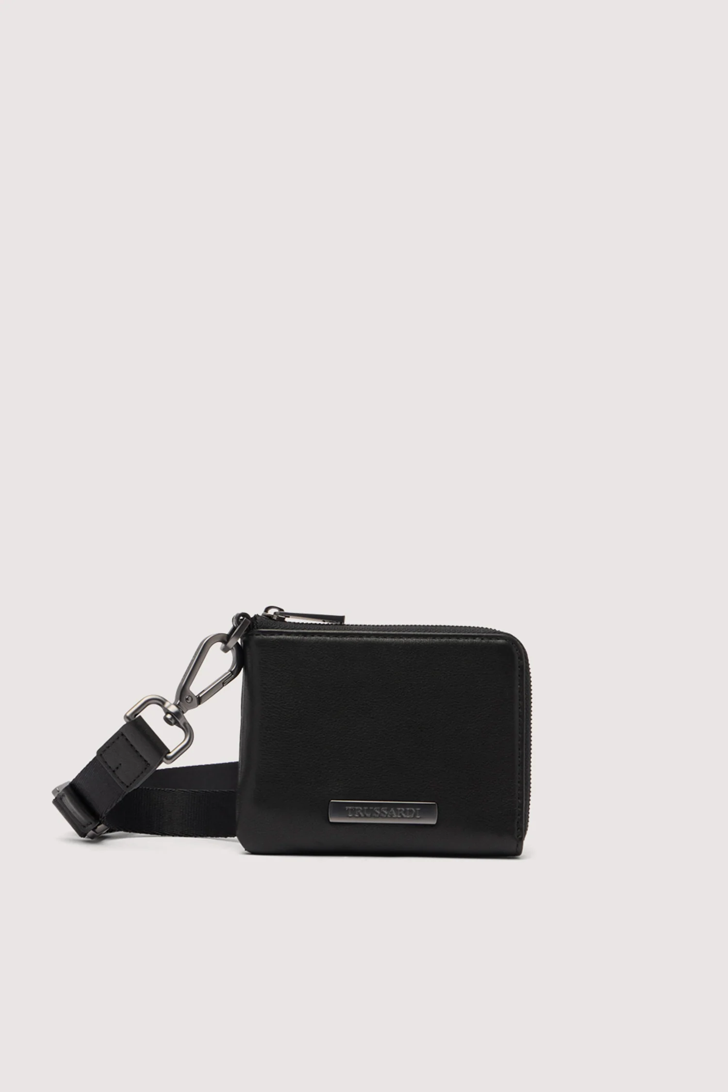 Travel card holder with zip and leather strap - Image 7