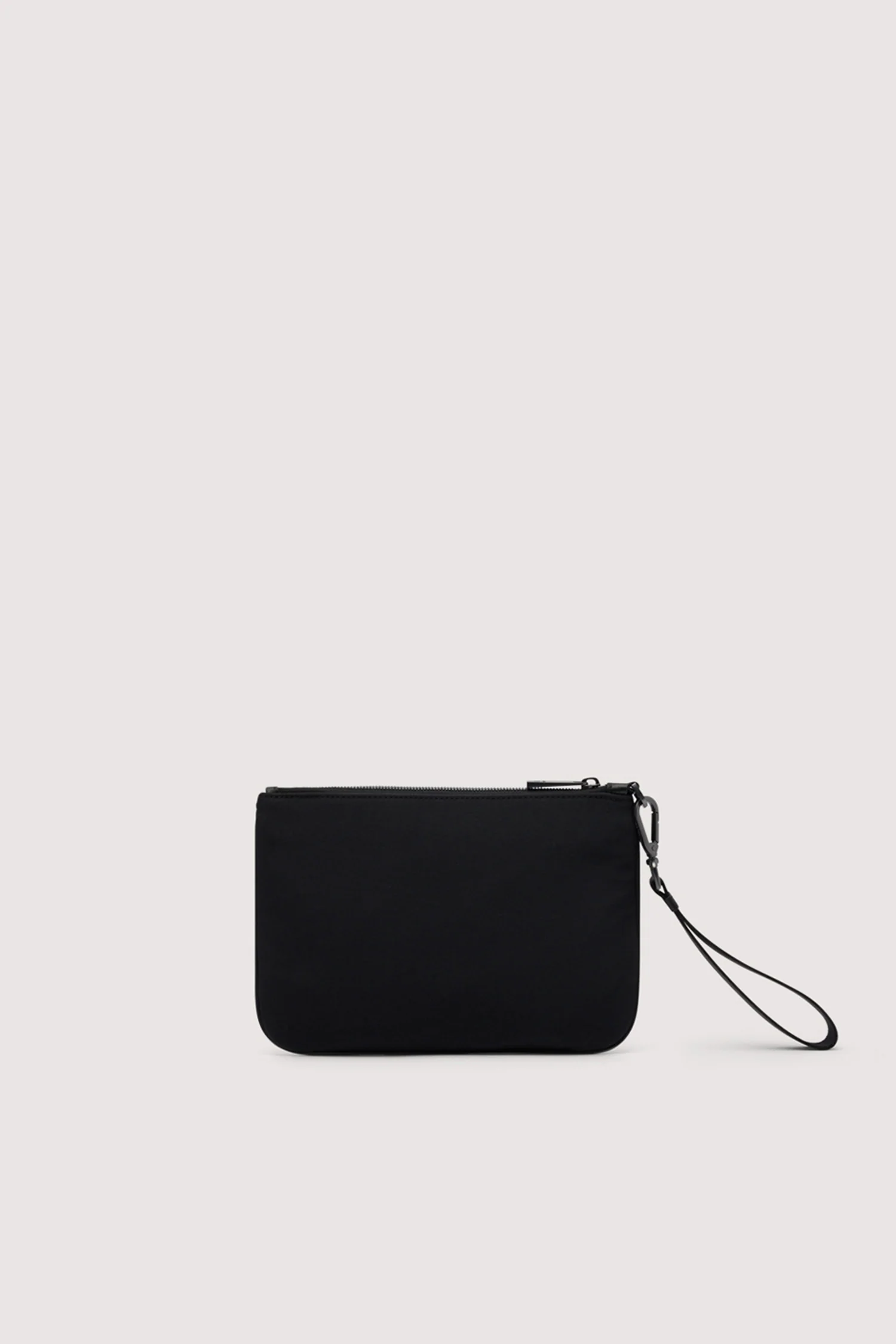 Travel pochette with zip and leather wrist strap - Image 3